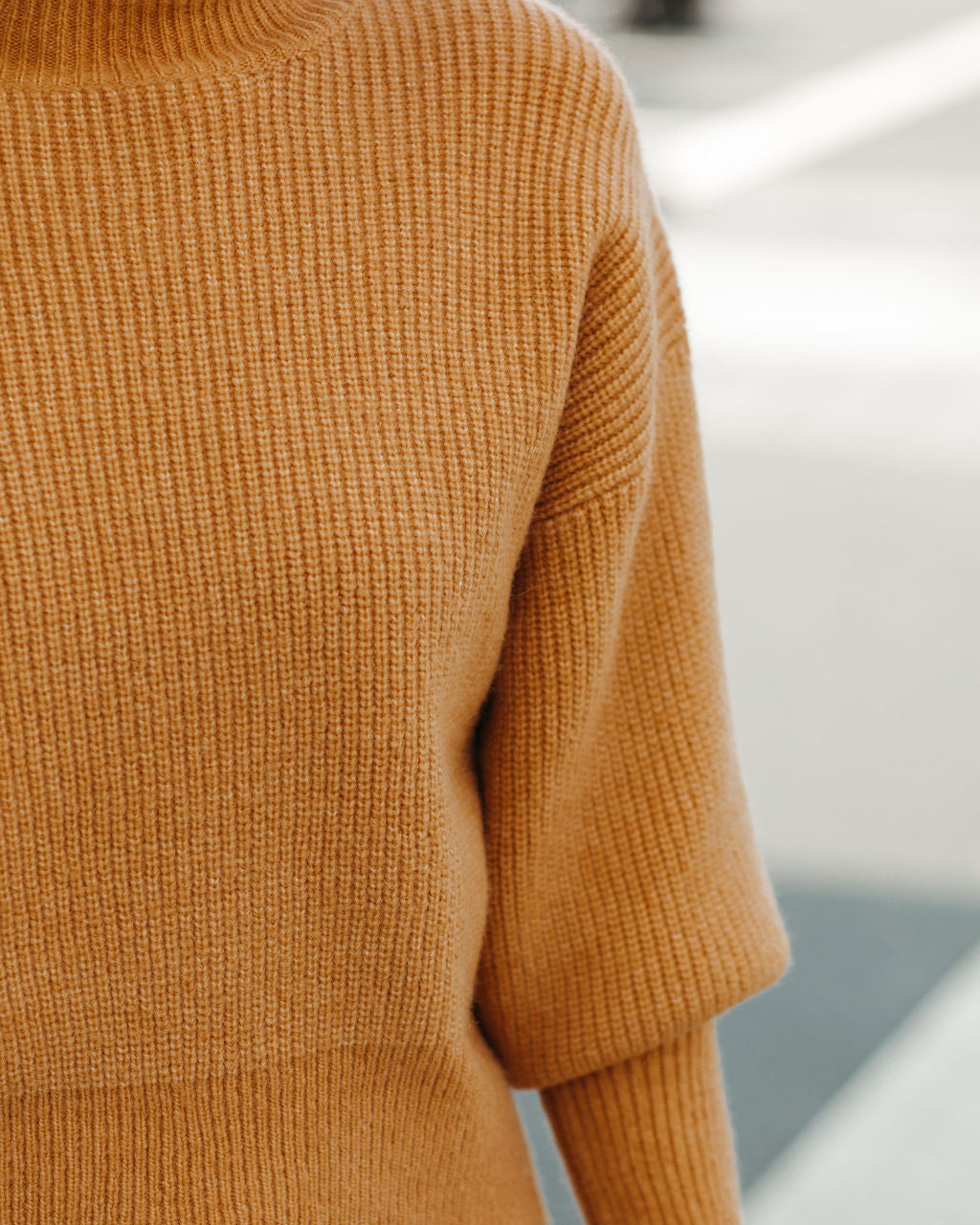 Small Town Mock Neck Knit Sweater - Camel - FINAL SALE Ins Street