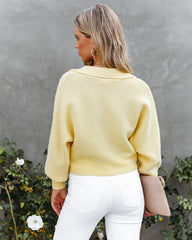 Snoh Collared Knit Sweater - Light Yellow - FINAL SALE Ins Street