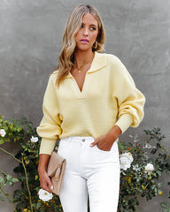 Snoh Collared Knit Sweater - Light Yellow - FINAL SALE Ins Street