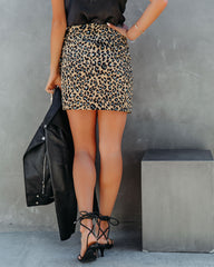 So Social Leopard Wrap Mini Skirt - FINAL SALE Ins Street