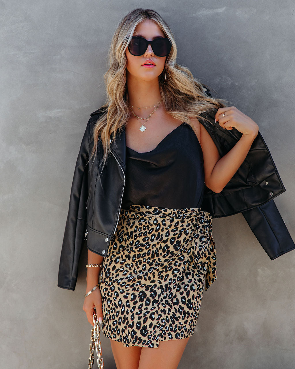 So Social Leopard Wrap Mini Skirt - FINAL SALE Ins Street