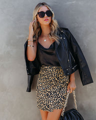 So Social Leopard Wrap Mini Skirt - FINAL SALE Ins Street