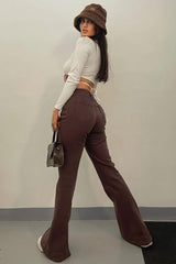 South Of France Trouser Flare Jeans - Chocolate Ins Street