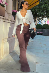 South Of France Trouser Flare Jeans - Chocolate Ins Street