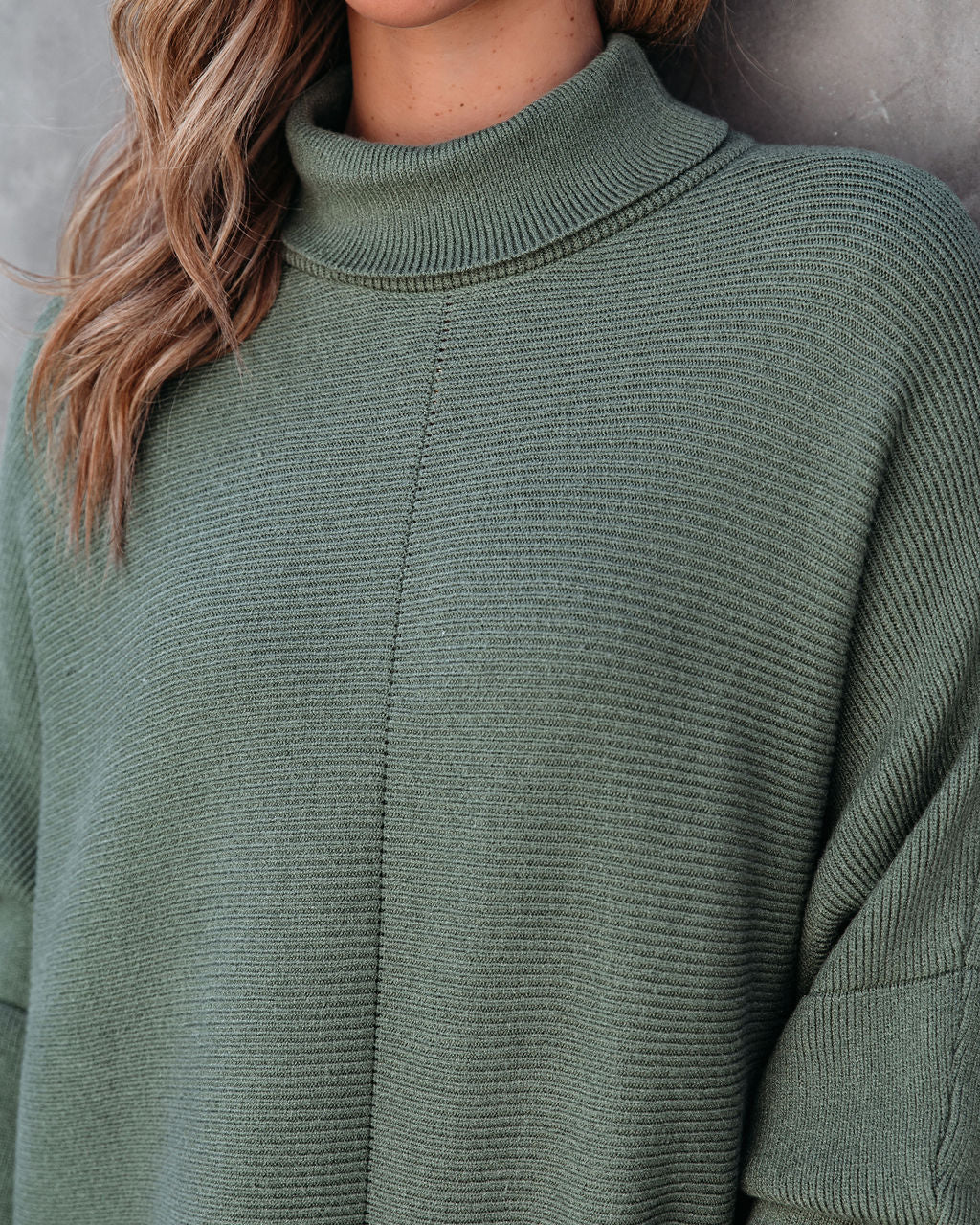 Suzy Turtleneck Tunic Sweater - Olive Ins Street