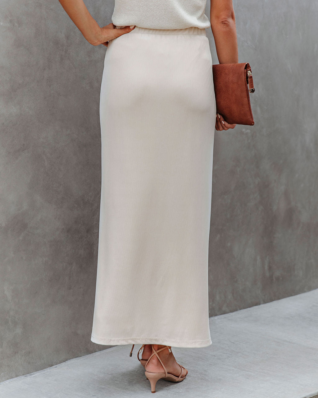 Swanville Twist Front Knit Maxi Skirt - FINAL SALE Ins Street