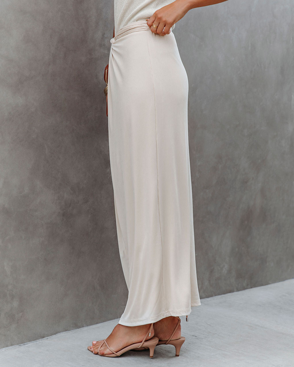 Swanville Twist Front Knit Maxi Skirt - FINAL SALE Ins Street