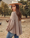 Tensey Checkered Babydoll Blouse - FINAL SALE FATE-001