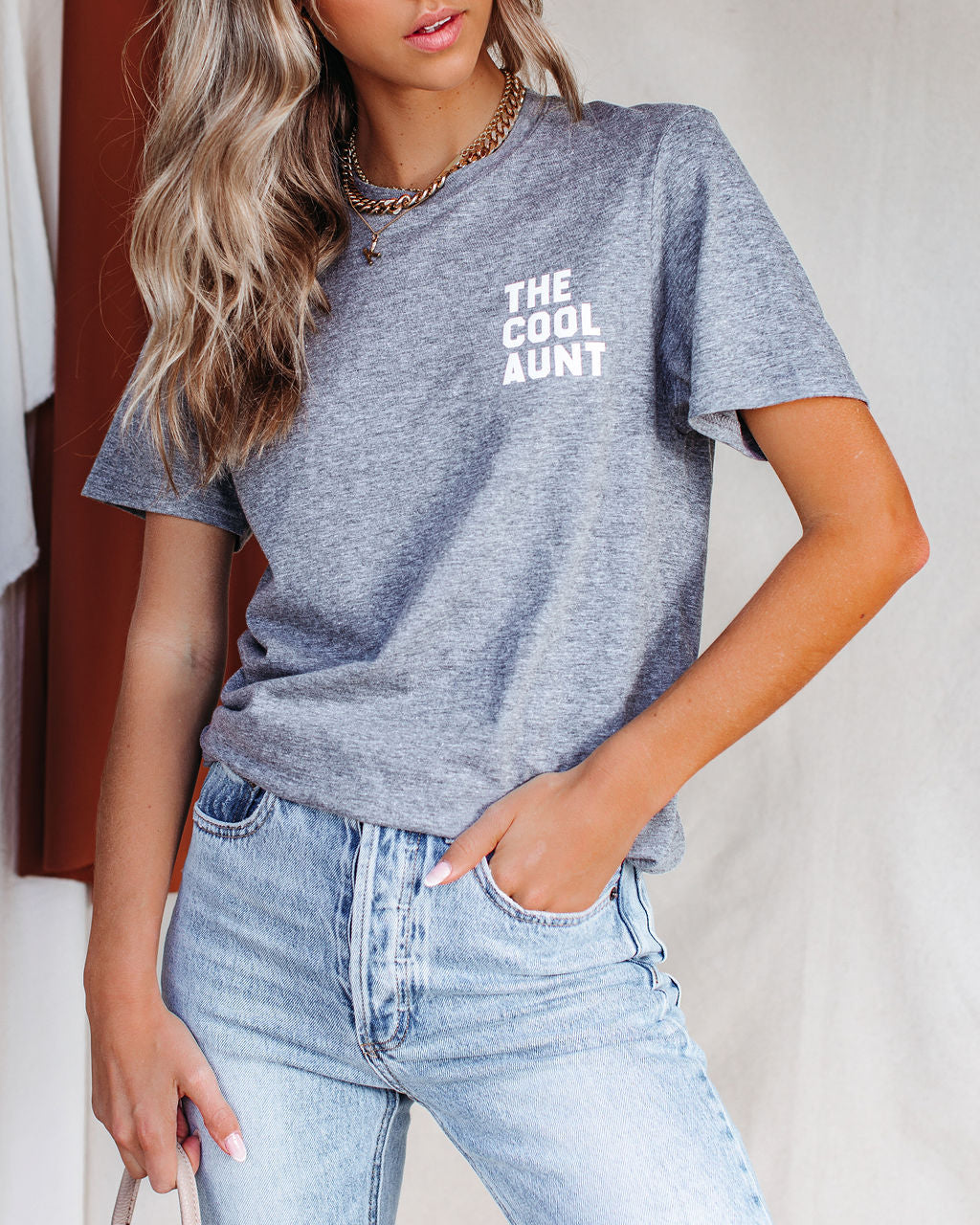 The Cool Aunt Cotton Blend Tee LULU-001