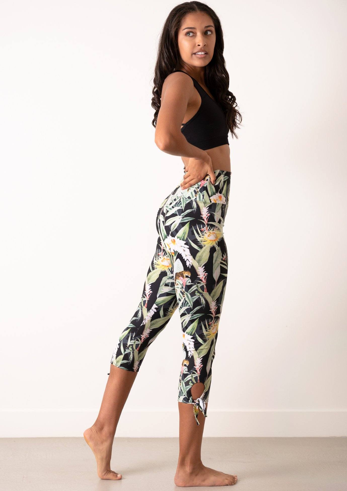 High Waist Tie Capri insstreet