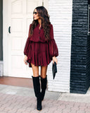 Manchester Adjustable Balloon Sleeve Dress Ins Street