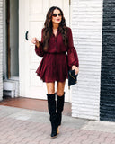 Manchester Adjustable Balloon Sleeve Dress Ins Street