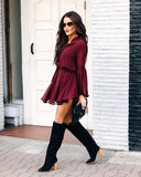 Manchester Adjustable Balloon Sleeve Dress Ins Street