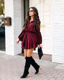 Manchester Adjustable Balloon Sleeve Dress Ins Street