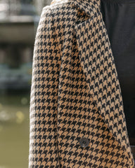 Taxi Pocketed Houndstooth Peacoat - FINAL SALE MOOD-001