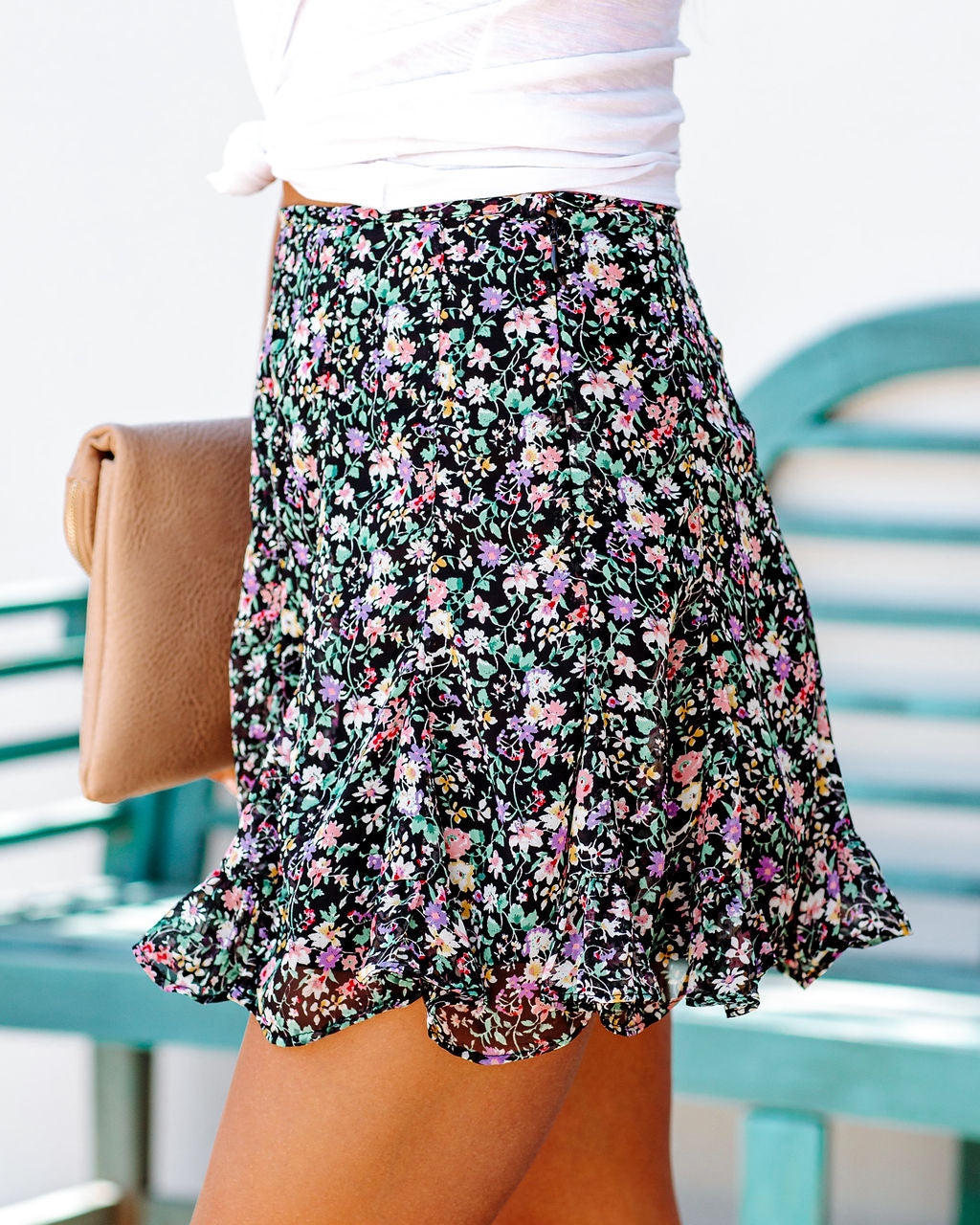 Teardrops Floral Ruffle Mini Skort DRES-001