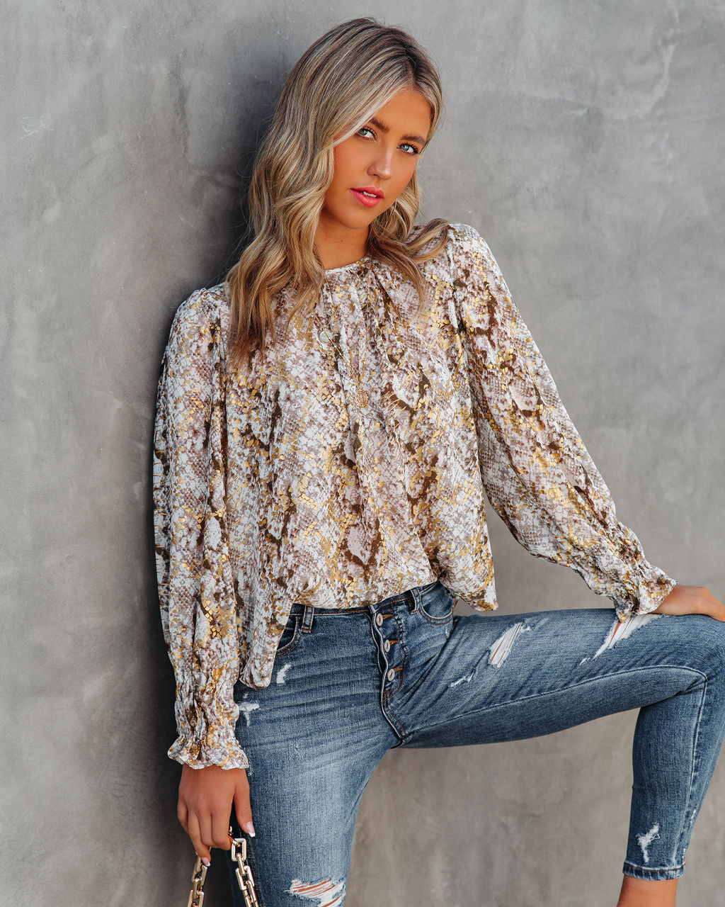 The Golden Days Printed Blouse THML-001