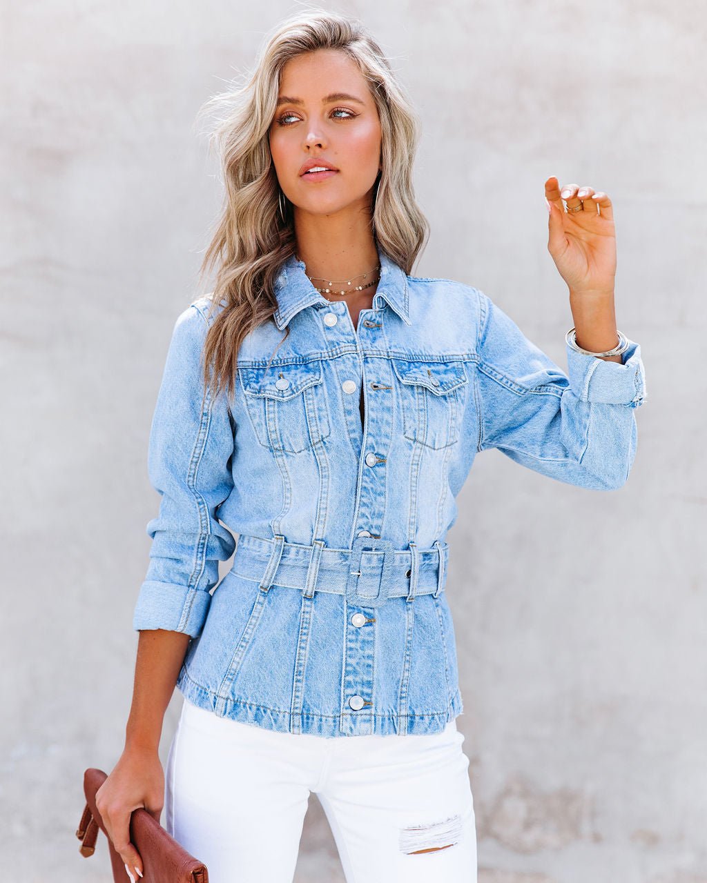 Traynor Belted Denim Jacket AAA-001