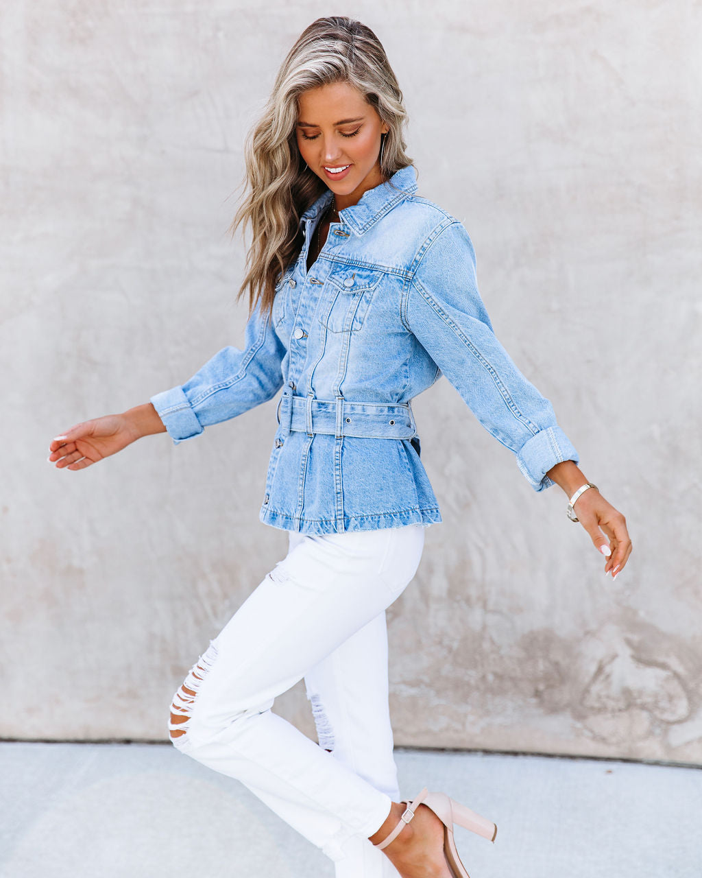 Traynor Belted Denim Jacket AAA-001