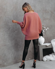 Tremont Ribbed Dolman Sweater - Mauve DAVI-001