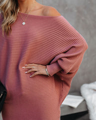 Tremont Ribbed Dolman Sweater - Mauve DAVI-001