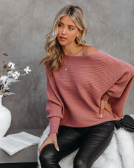 Tremont Ribbed Dolman Sweater - Mauve DAVI-001