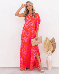 Tropical Bliss One Shoulder Statement Maxi Dress TYCH-001