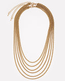 Turnout Layered Chain Necklace - Gold FAME-001