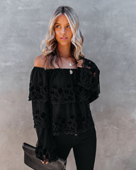 Unstoppable Off The Shoulder Velvet Lace Top ENDL-001