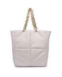 Unfold Padded Chain Tote Bag - Ivory - FINAL SALE URBA-001