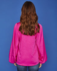 Vada Balloon Sleeve Blouse - Fuchsia - FINAL SALE TYCH-001