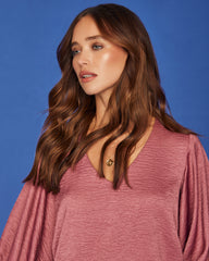 Vada Balloon Sleeve Blouse - Mulberry - FINAL SALE TYCH-001