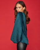 Vada Balloon Sleeve Blouse - Pine Green - FINAL SALE TYCH-001
