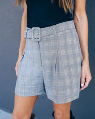 Johnson Pocketed Belted Plaid Shorts - FINAL SALE Ins Street