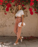 Mara Vintage Wash Denim Joggers - Powder Brick Ins Street