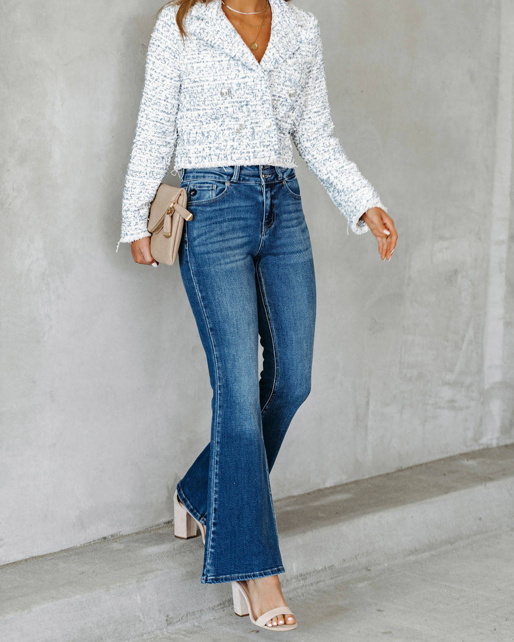 Vida High Rise Flare Denim Ins Street