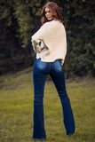 Valentina High Rise Flare Jeans - Dark Denim Ins Street