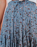 Versa Floral Ruffle Shorts - Blue MABL-001
