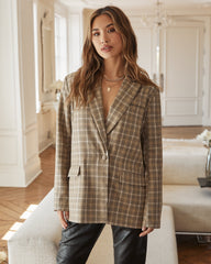 Ezra Pocketed Relaxed Plaid Blazer - FINAL SALE Ins Street