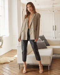 Ezra Pocketed Relaxed Plaid Blazer - FINAL SALE Ins Street