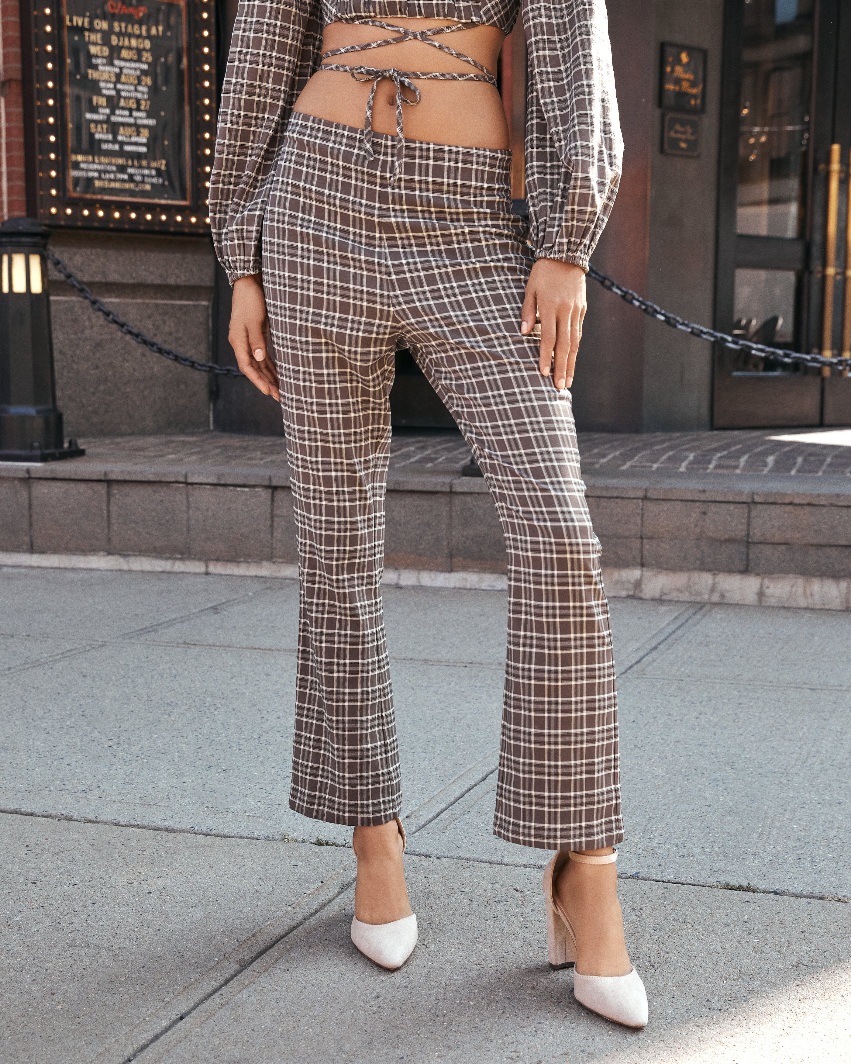 Chambers Plaid High Rise Trousers - FINAL SALE Ins Street