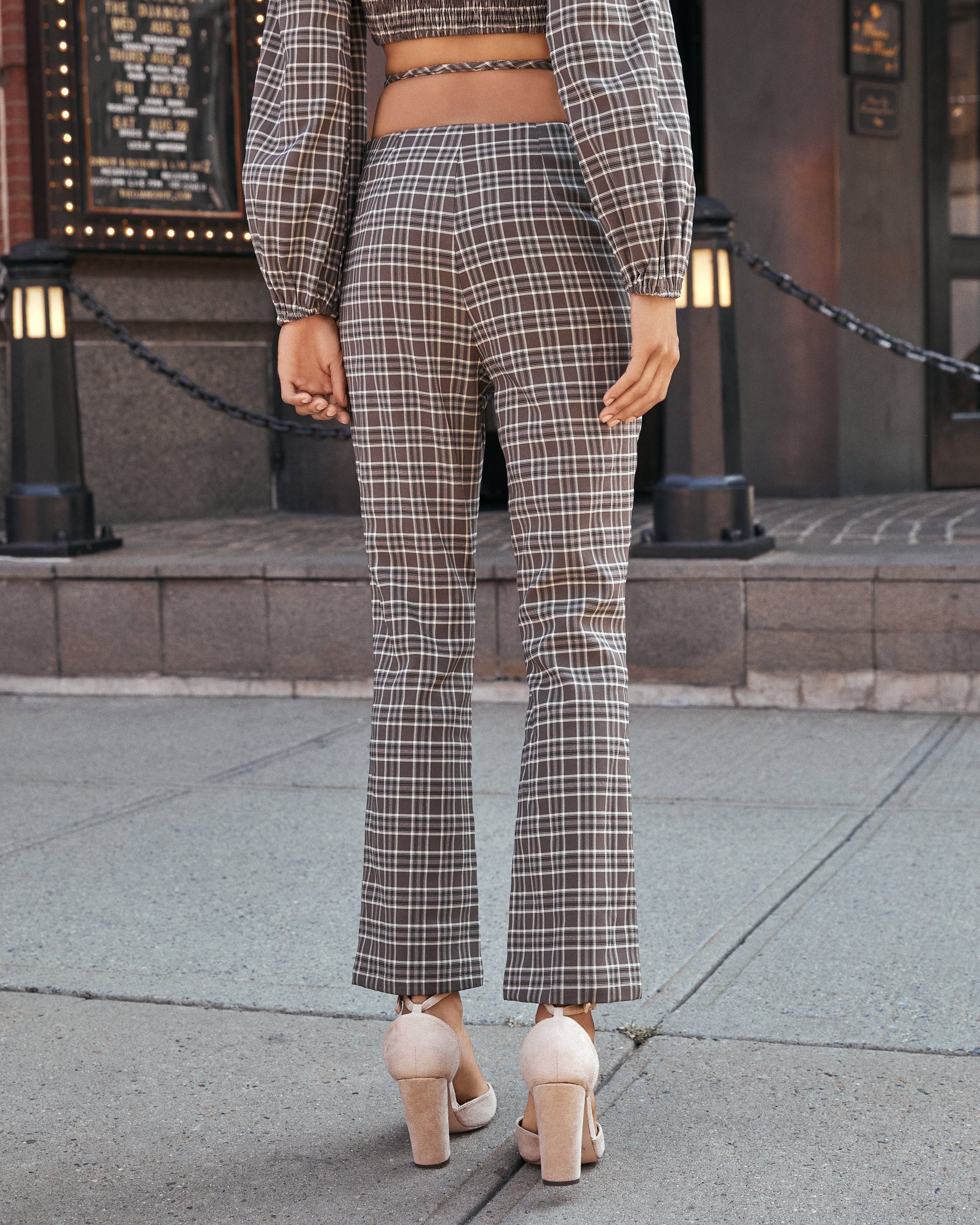 Chambers Plaid High Rise Trousers - FINAL SALE Ins Street