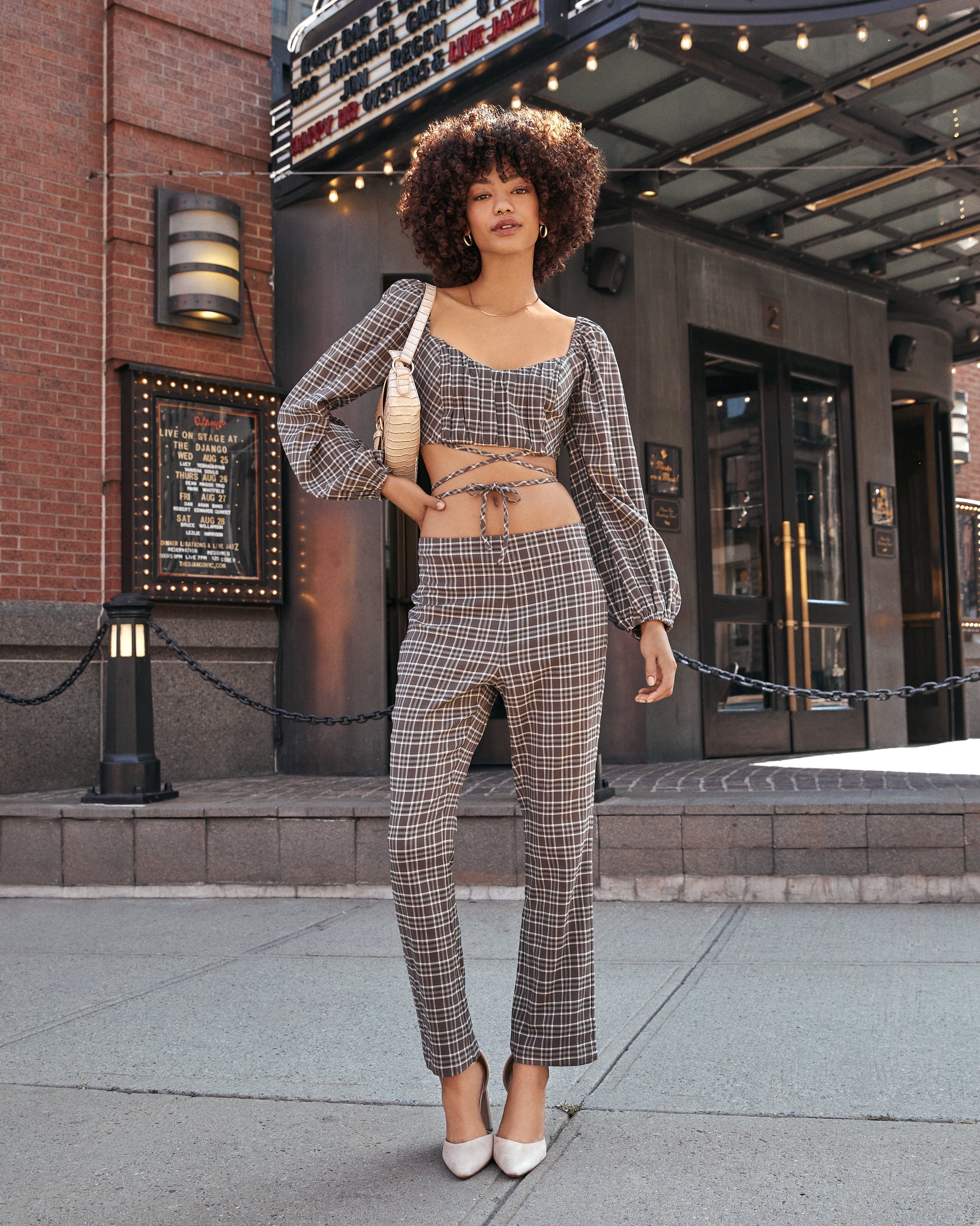 Chambers Plaid High Rise Trousers - FINAL SALE Ins Street