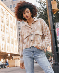 Wilfred Pocketed Gingham Crop Jacket Ins Street