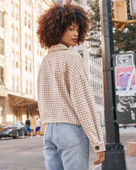 Wilfred Pocketed Gingham Crop Jacket Ins Street