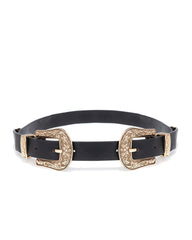 Vista Double Buckle Belt - Gold Ins Street