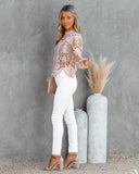 Vivid Visions Crochet Lace Blouse Ins Street