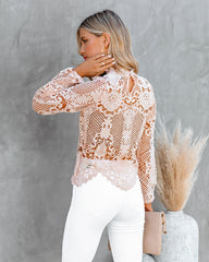 Vivid Visions Crochet Lace Blouse Ins Street