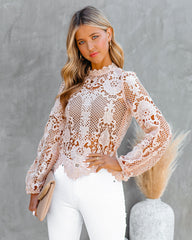 Vivid Visions Crochet Lace Blouse Ins Street