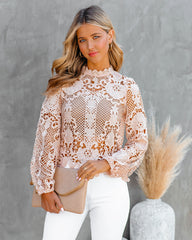 Vivid Visions Crochet Lace Blouse Ins Street